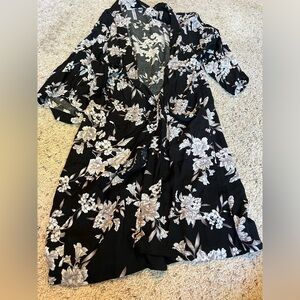Spiritual gangster black floral robe